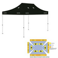 10' x 15' Black Rigid Pop-Up Tent Kit, Full-Color, Dynamic Adhesion (13 Locations)